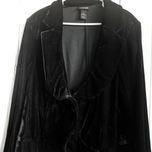 Crushed velvet blazer